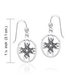 Celtic Tribal Knotwork Cross Silver Earrings TER469 - Jewelry
