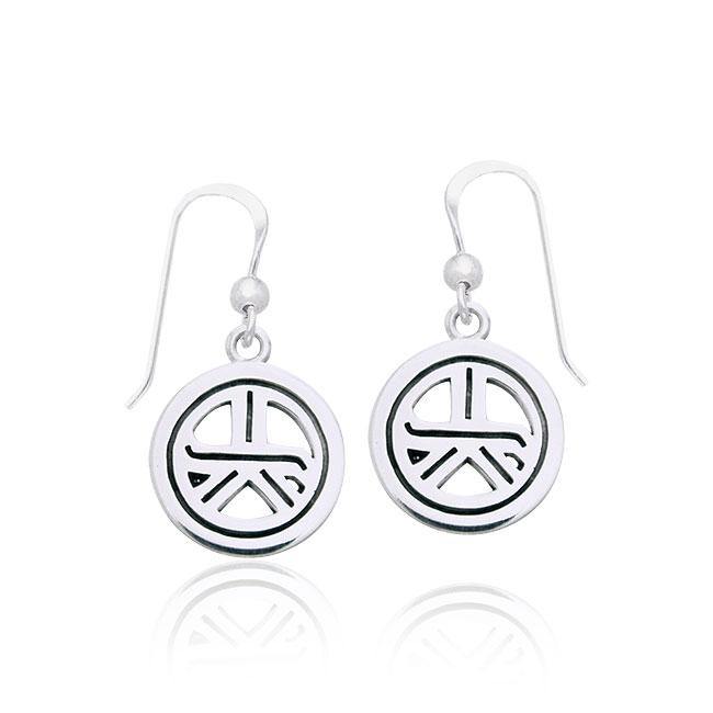 Reiki Symbol Silver Earrings TER474 - Jewelry