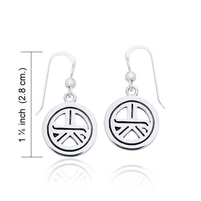 Reiki Symbol Silver Earrings TER474 - Jewelry