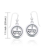 Reiki Symbol Silver Earrings TER474 - Jewelry