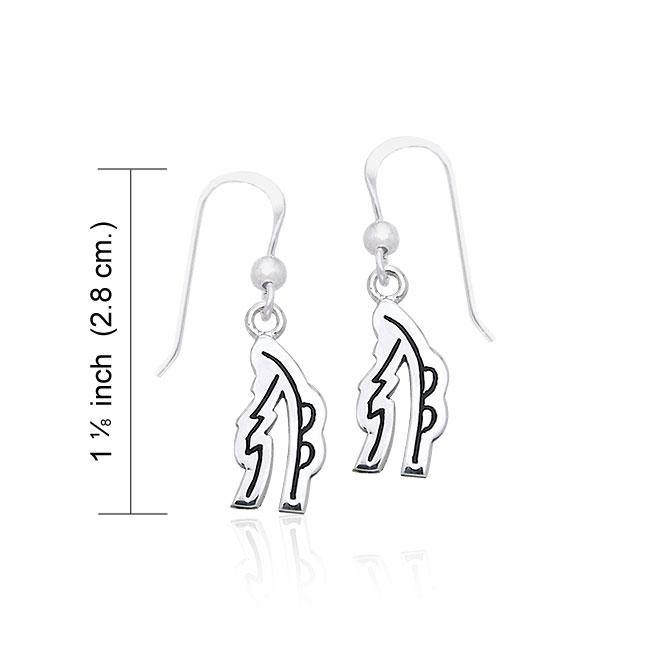 Reiki Symbol Silver Earrings TER476 - Jewelry