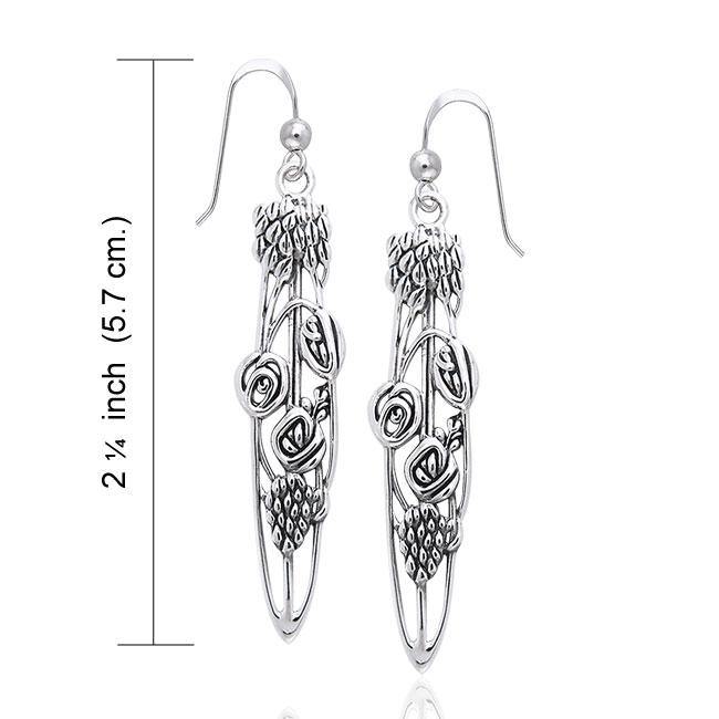 Art Nouveau Silver Earrings TER499 - Jewelry