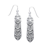 Celtic Maori Silver Earrings TER521 - Jewelry