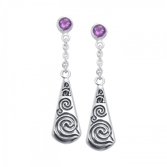 Celtic Maori Silver Earrings TER524 - Jewelry