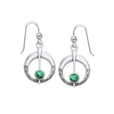 Danu Silver Thistle Earrings with Gems TER545 - Jewelry