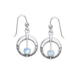 Danu Silver Thistle Earrings with Gems TER545 - Jewelry