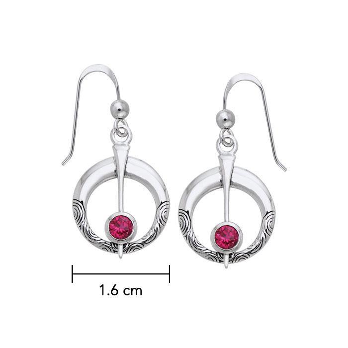 Danu Silver Thistle Earrings with Gems TER545 - Jewelry