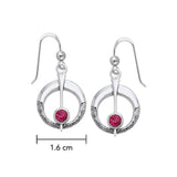 Danu Silver Thistle Earrings with Gems TER545 - Jewelry