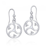 Find your spirituality within Silver Triquetra Dangle Earrings TER568