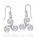 Celtic Triskelion Trinity Knot Sterling Silver Earrings TER709