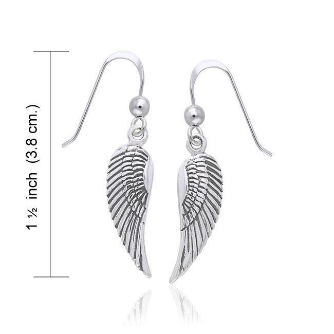 Angel Wing Silver Earrings TER927 - Jewelry