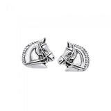 Horse Sterling Silver Post Earrings TER931