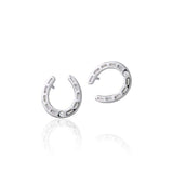 Horseshoe Sterling Silver Post Earrings TER933