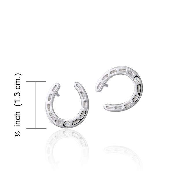 Horseshoe Post Earrings TER933 - Jewelry