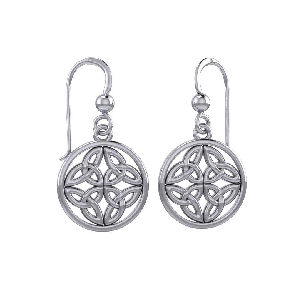Celtic Triquetra Silver Earrings TER982 - Jewelry