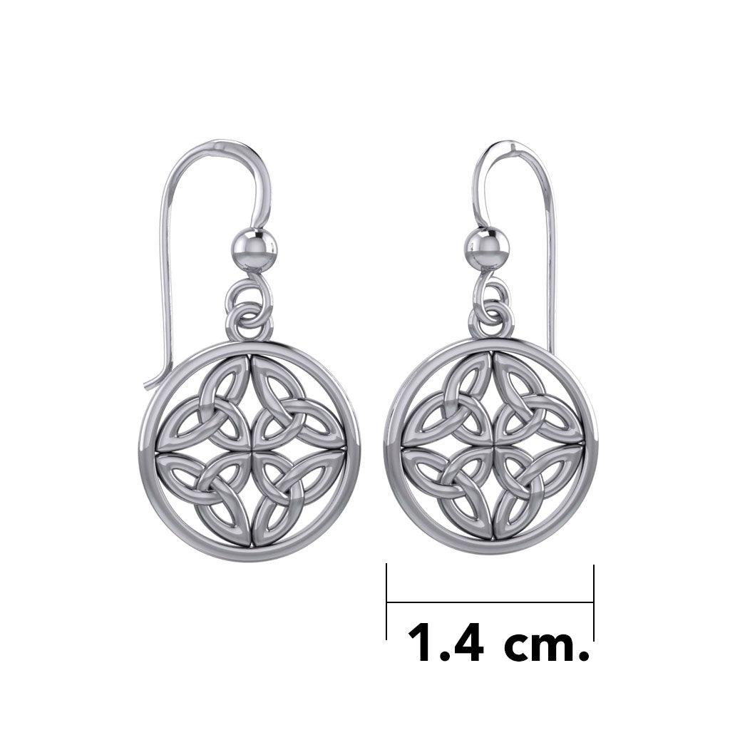Celtic Triquetra Silver Earrings TER982 - Jewelry