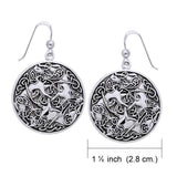 Celtic Knot Horse Silver Earrings TER996 - Jewelry