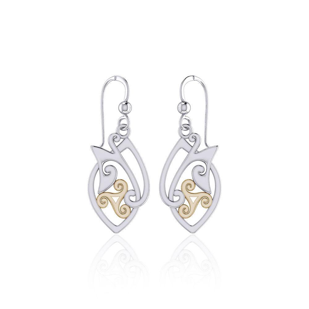 Modern Celtic Triskele Earrings TEV2071 - Jewelry
