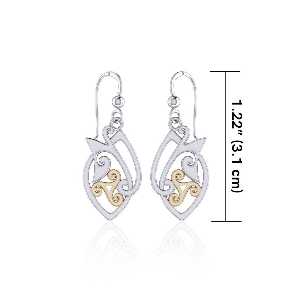 Modern Celtic Triskele Earrings TEV2071 - Jewelry