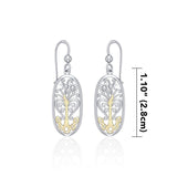 Worthy of the Golden Tree of Life ~ 14k Gold accent and Sterling Silver Jewelry Earrings TEV2795 - Jewelry