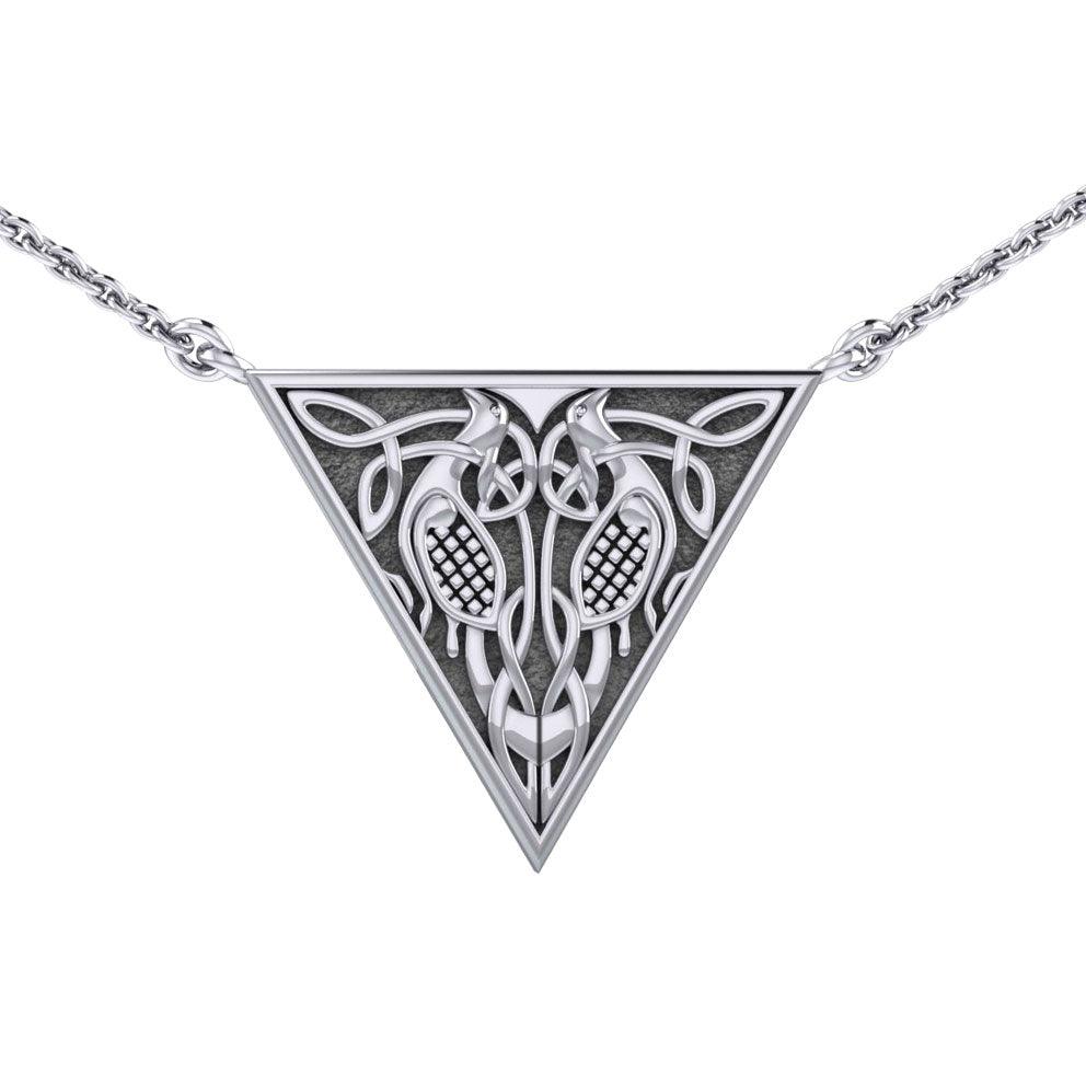 Viking Urnes Bird Silver Necklace TN045 - Jewelry