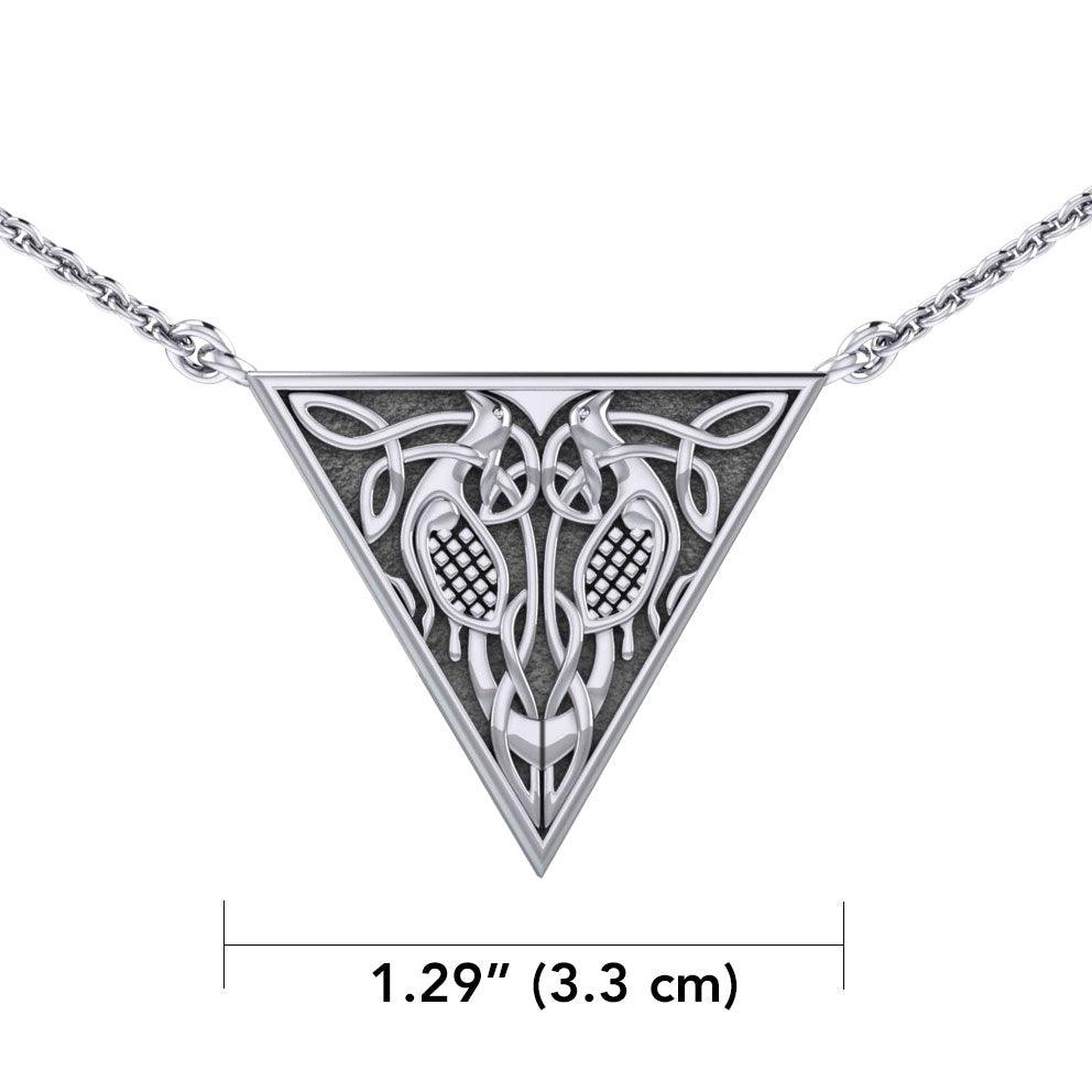 Viking Urnes Bird Silver Necklace TN045 - Jewelry