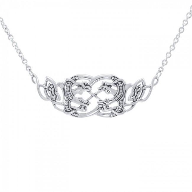 Celtic Quaternary Knot Snakes Necklace TN182 - Jewelry