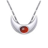 An elegant reminder of Crescent Moonโ€s power ~ Sterling Silver Necklace with Gemstone TN264