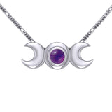 Blue Moon Silver Necklace TN265 - Jewelry