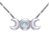 Blue Moon Silver Necklace TN265 - Jewelry