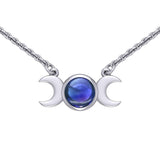 Blue Moon Silver Necklace with Gemstone TN268 - Jewelry
