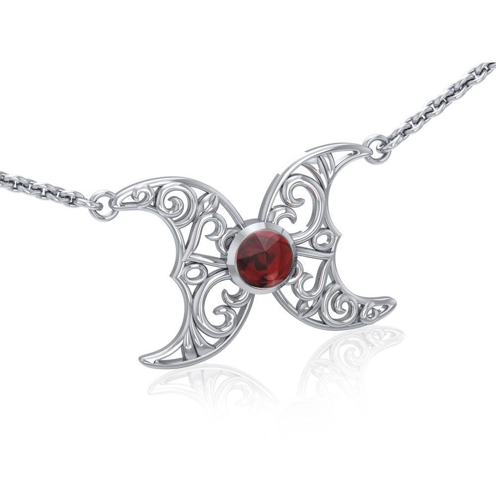 Blue Moon Silver Necklace with Gemstone TN270 - Jewelry