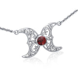 Blue Moon Silver Necklace with Gemstone TN270 - Jewelry