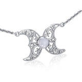 Blue Moon Silver Necklace with Gemstone TN270 - Jewelry