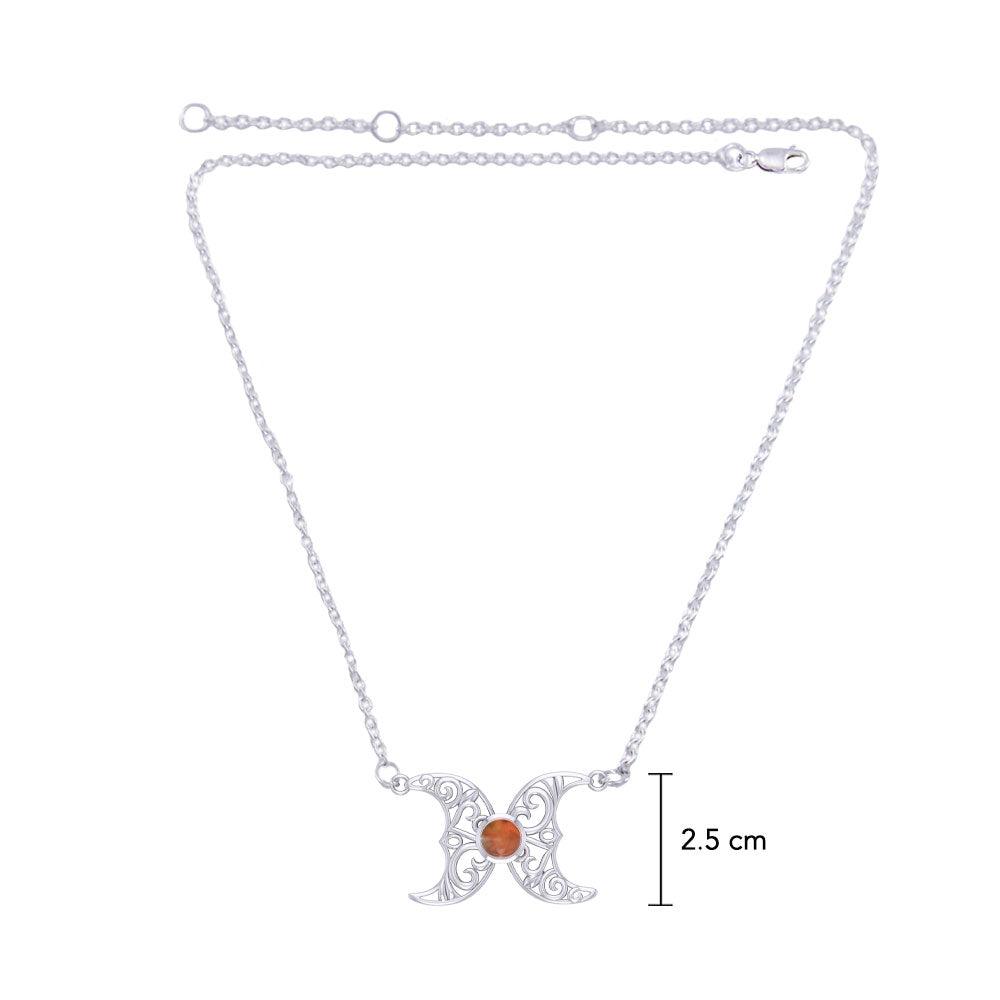 Blue Moon Silver Necklace with Gemstone TN270 - Jewelry