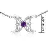 Blue Moon Silver Necklace with Gemstone TN270 - Jewelry
