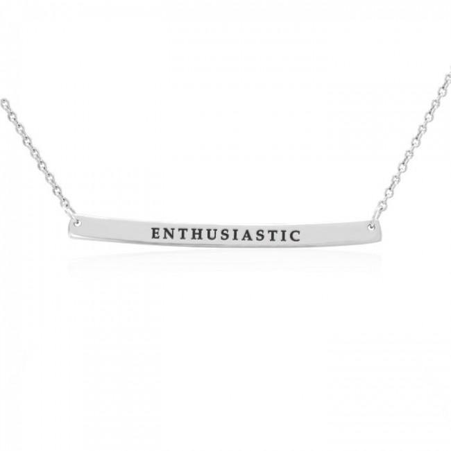 Large Curve Bar Necklace TNC431P - Jewelry