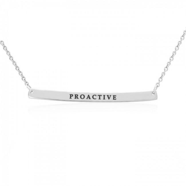 Large Curve Bar Necklace TNC431P - Jewelry
