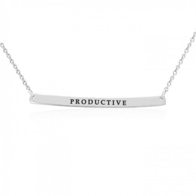 Large Curve Bar Necklace TNC431P - Jewelry