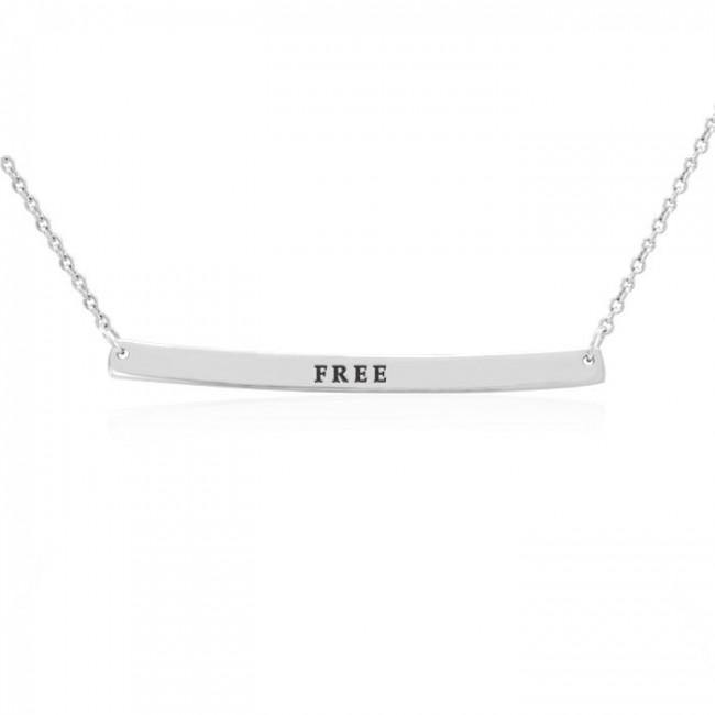 Large Curve Bar Necklace TNC431P - Jewelry