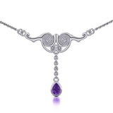 Celtic Silver Spiral Necklace TNC055