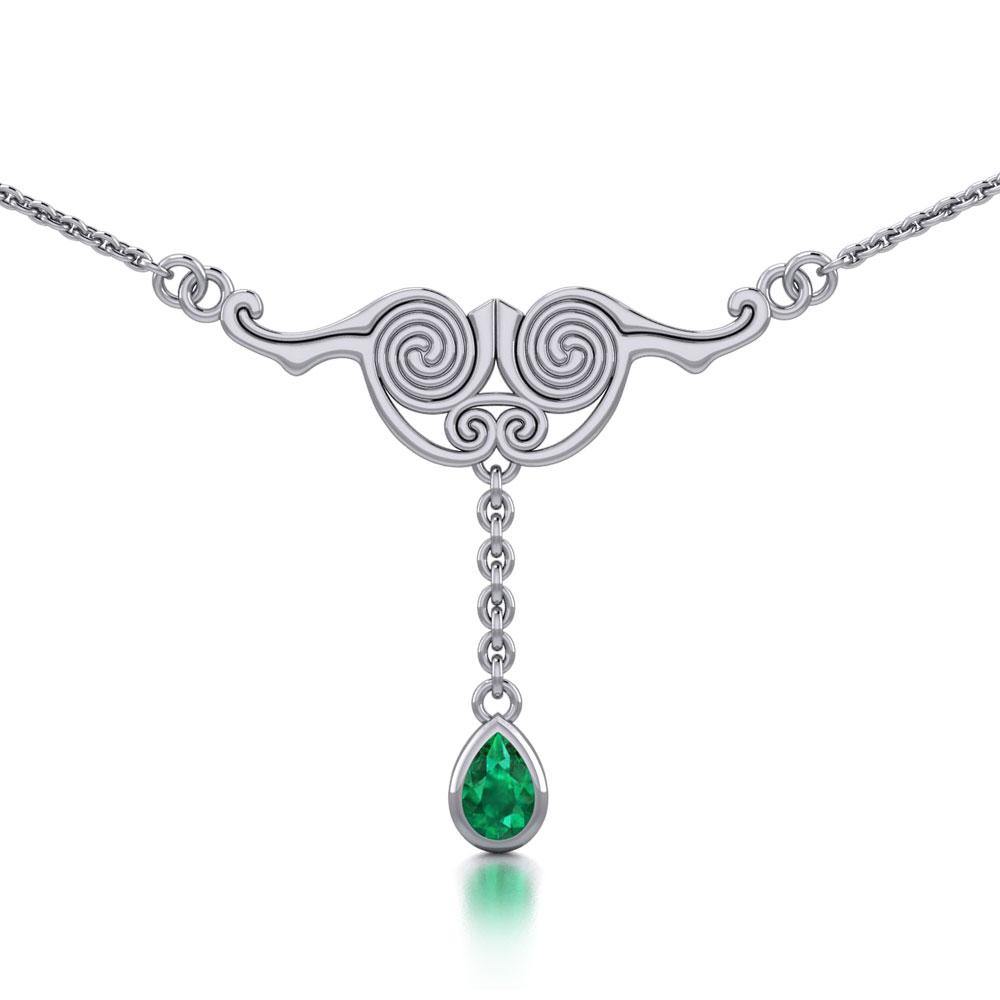 Celtic Silver Spiral Necklace TNC055 - Jewelry