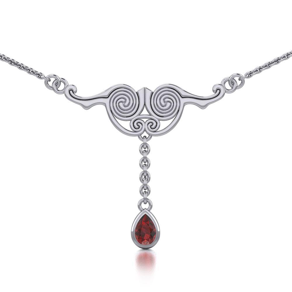 Celtic Silver Spiral Necklace TNC055 - Jewelry