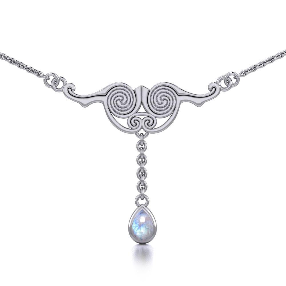 Celtic Silver Spiral Necklace TNC055 - Jewelry
