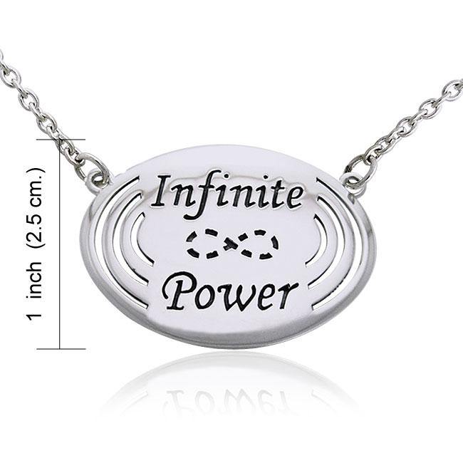 Empowering Words Infinite Power Silver Necklace TNC087 - Jewelry