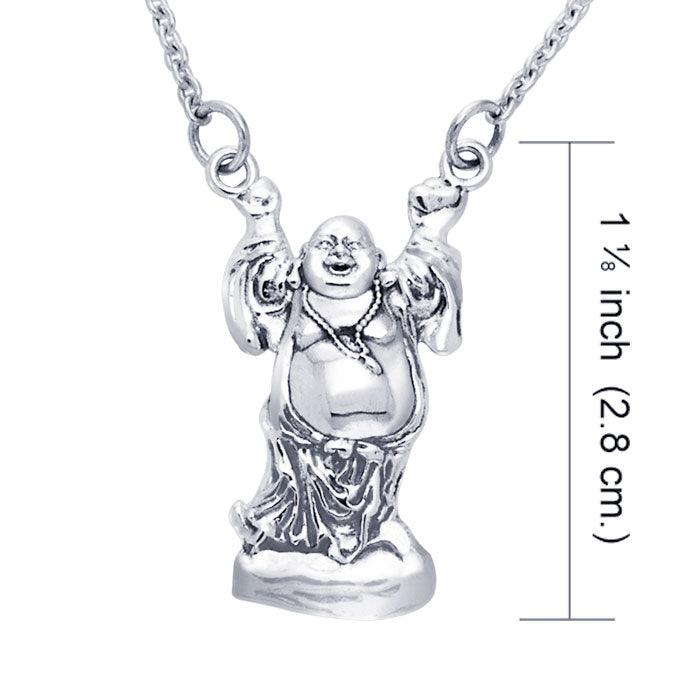 Happy Buddha Hotei Silver Necklace TNC090 - Jewelry