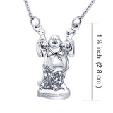 Happy Buddha Hotei Silver Necklace TNC090 - Jewelry