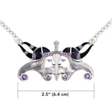 Viking Warrior Sterling Silver Necklace with Gemstone TNC136 - Jewelry