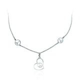 Love Peace Silver Necklace TNC283 - Jewelry