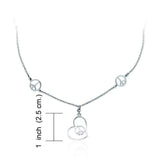 Love Peace Silver Necklace TNC283 - Jewelry